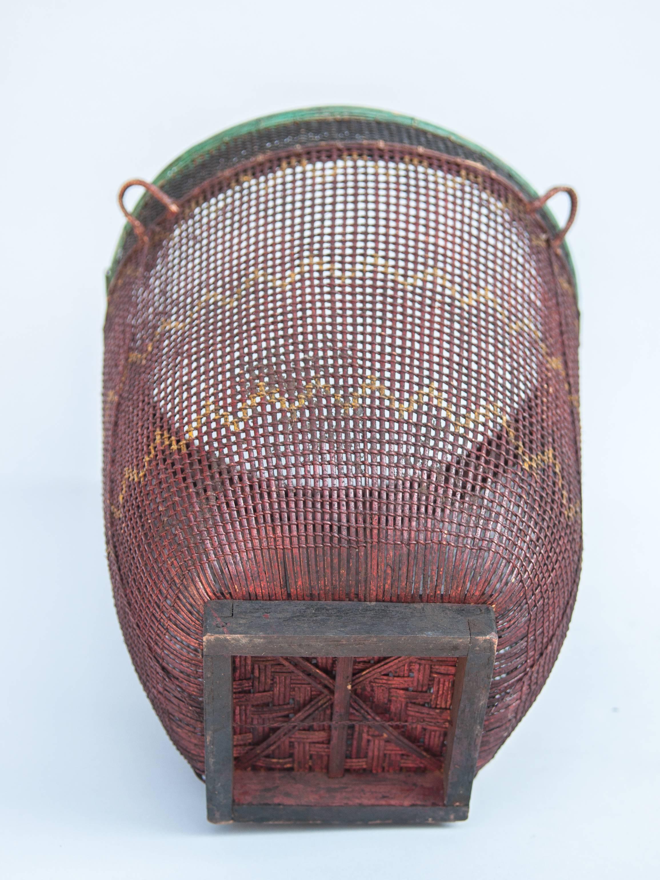 Tribal Storage and Carrying Basket Palembang Sumatra, Mid-Late 20th Century 4