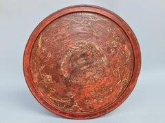 Wooden Offering Tray on Stand, Bali, Mid-Late 20th Century, Hand-Painted