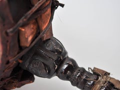 Shaman Drum with Carved Wooden Handle, Nepal Himalaya, Mid-20th Century