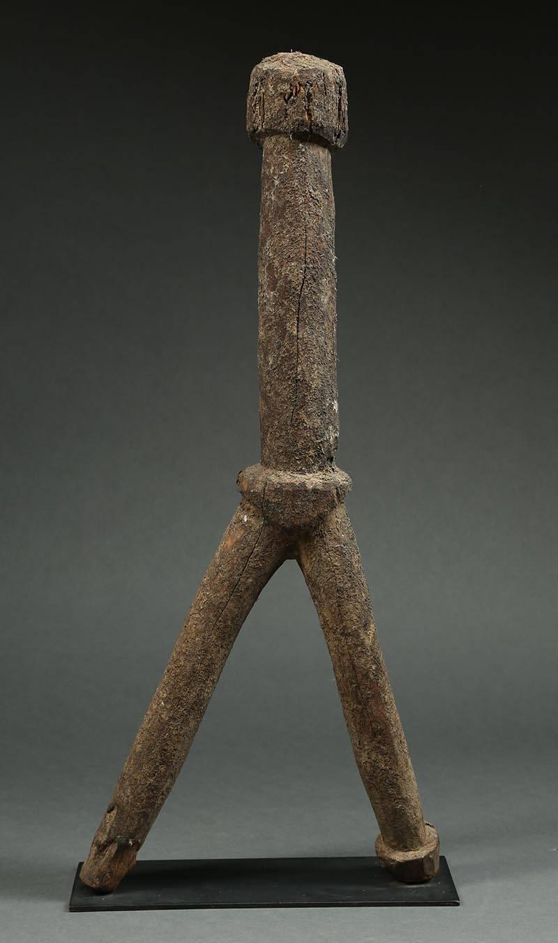 20th Century African Lobi/Dagari Abstract Tribal Wood Ancestral Figure from Burkina Faso