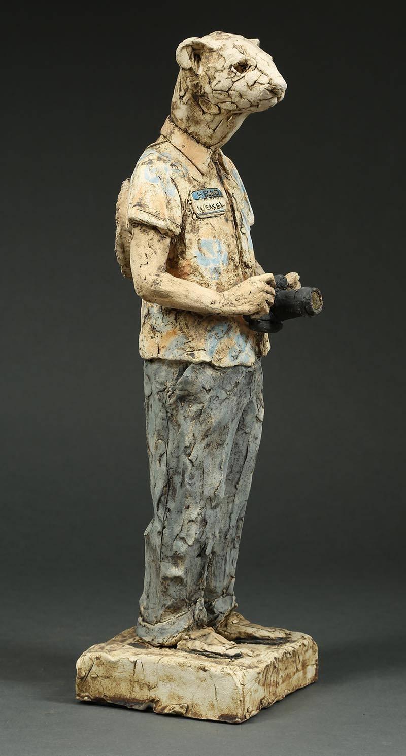 American Contemporary Solid Ceramic Standing Figure 