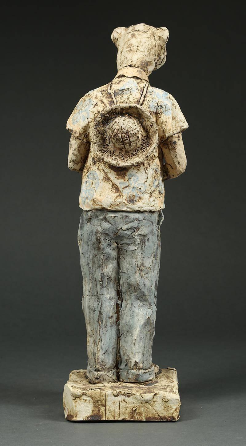Contemporary Solid Ceramic Standing Figure 