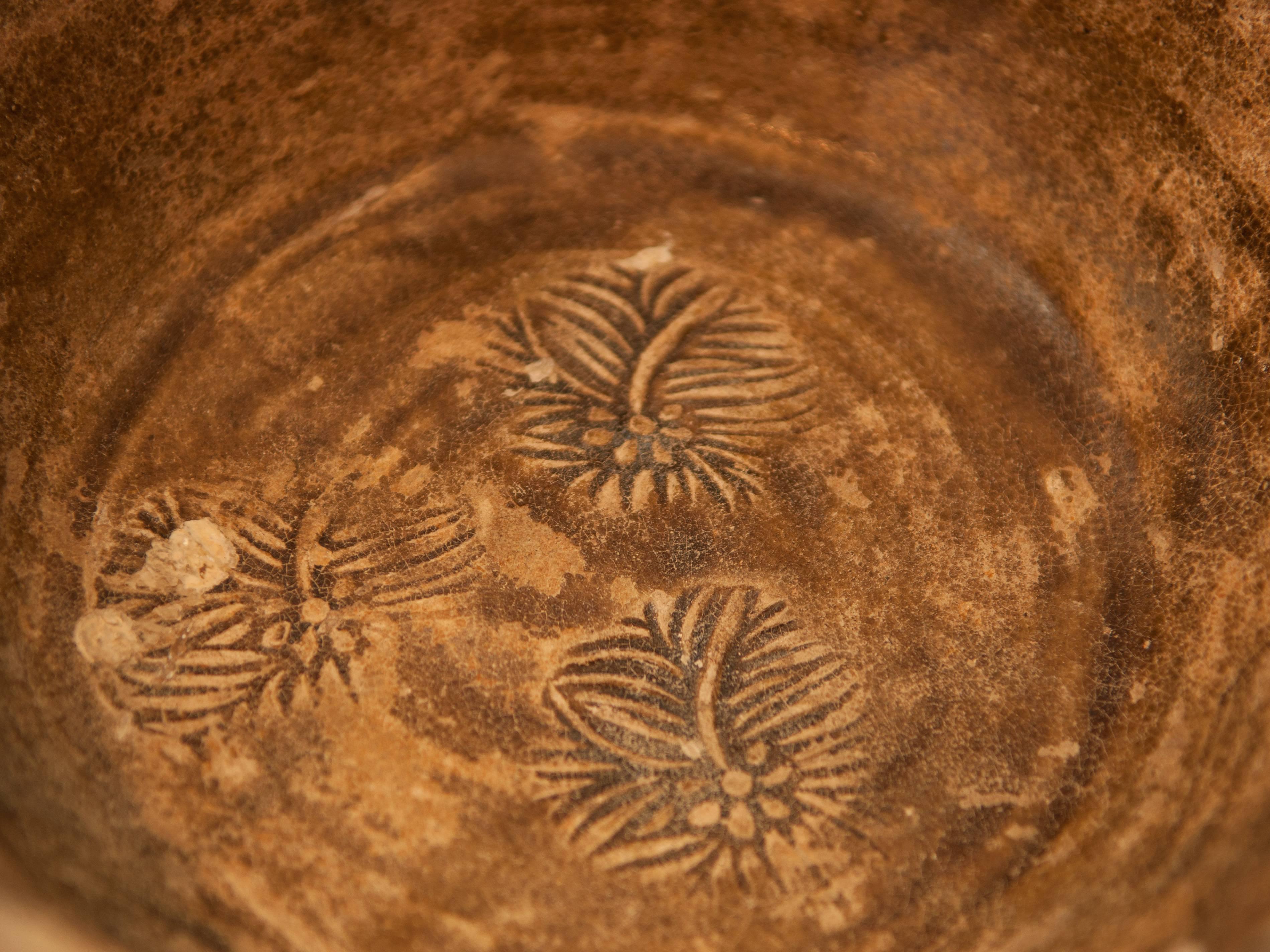 Brown Glazed Ceramic Bowl Song Dynasty Salvaged off the North Coast of Java In Fair Condition In Point Richmond, CA