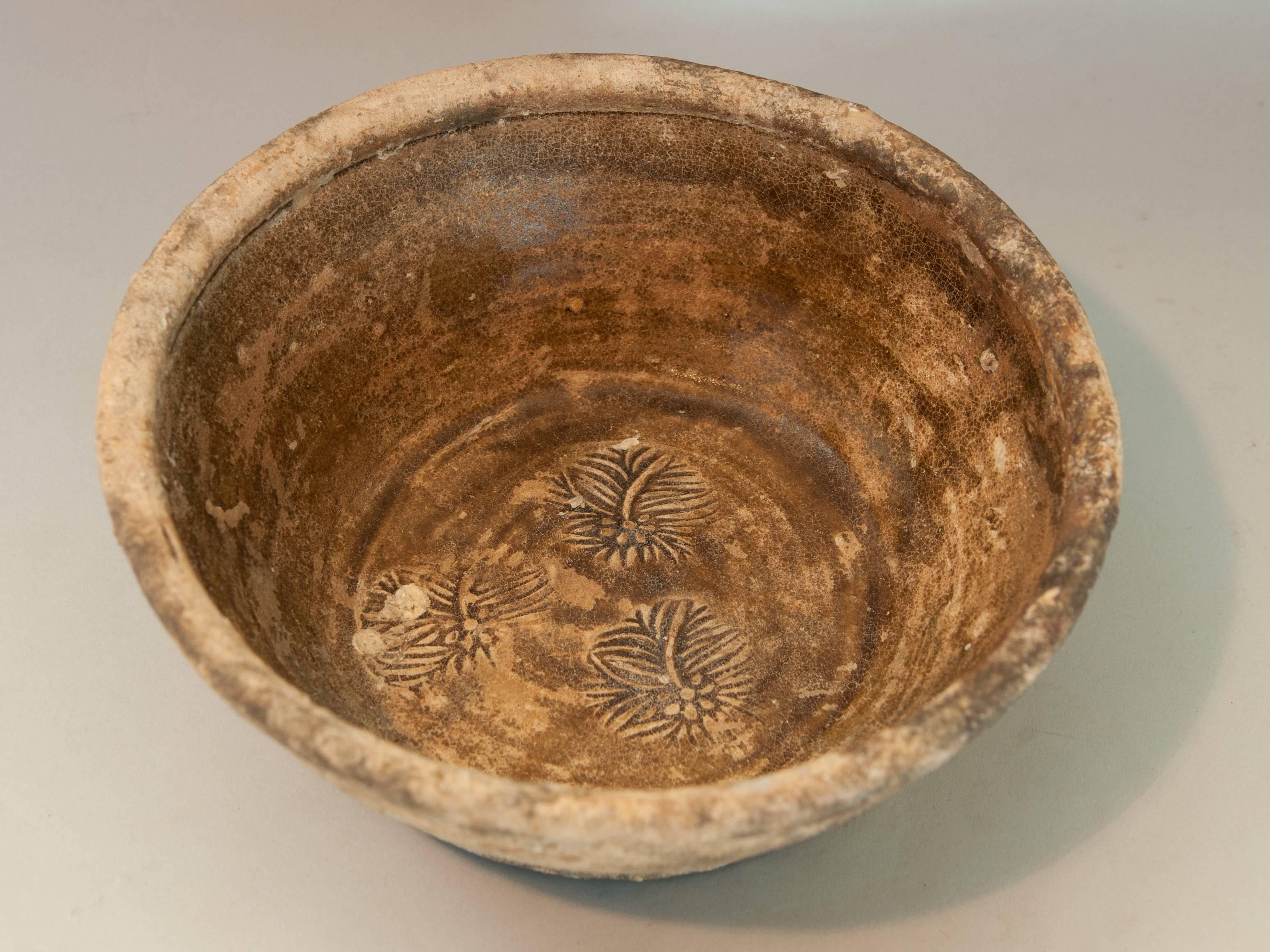 Hand-Crafted Brown Glazed Ceramic Bowl Song Dynasty Salvaged off the North Coast of Java