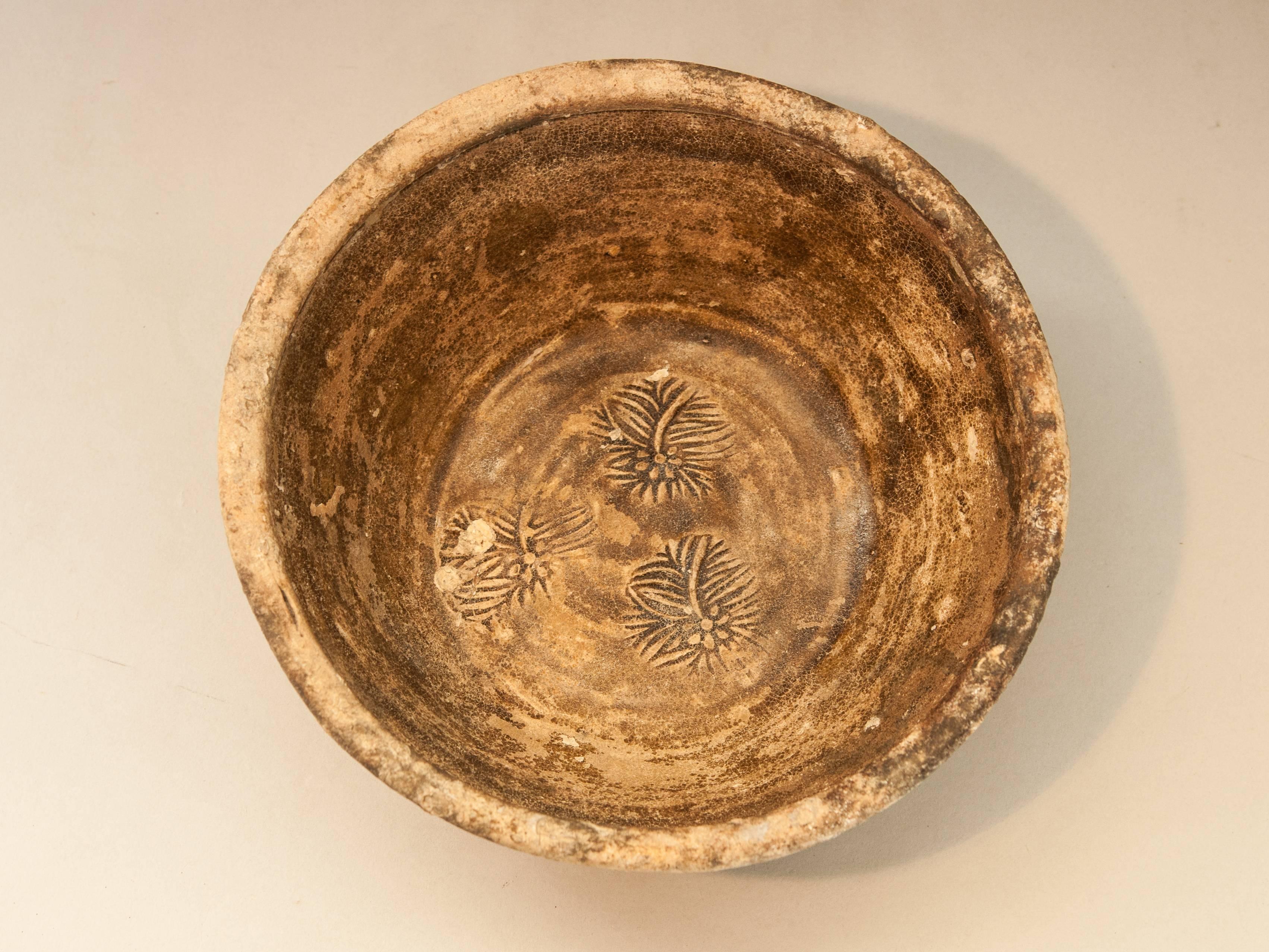 Brown Glazed Ceramic Bowl Song Dynasty Salvaged off the North Coast of Java 1