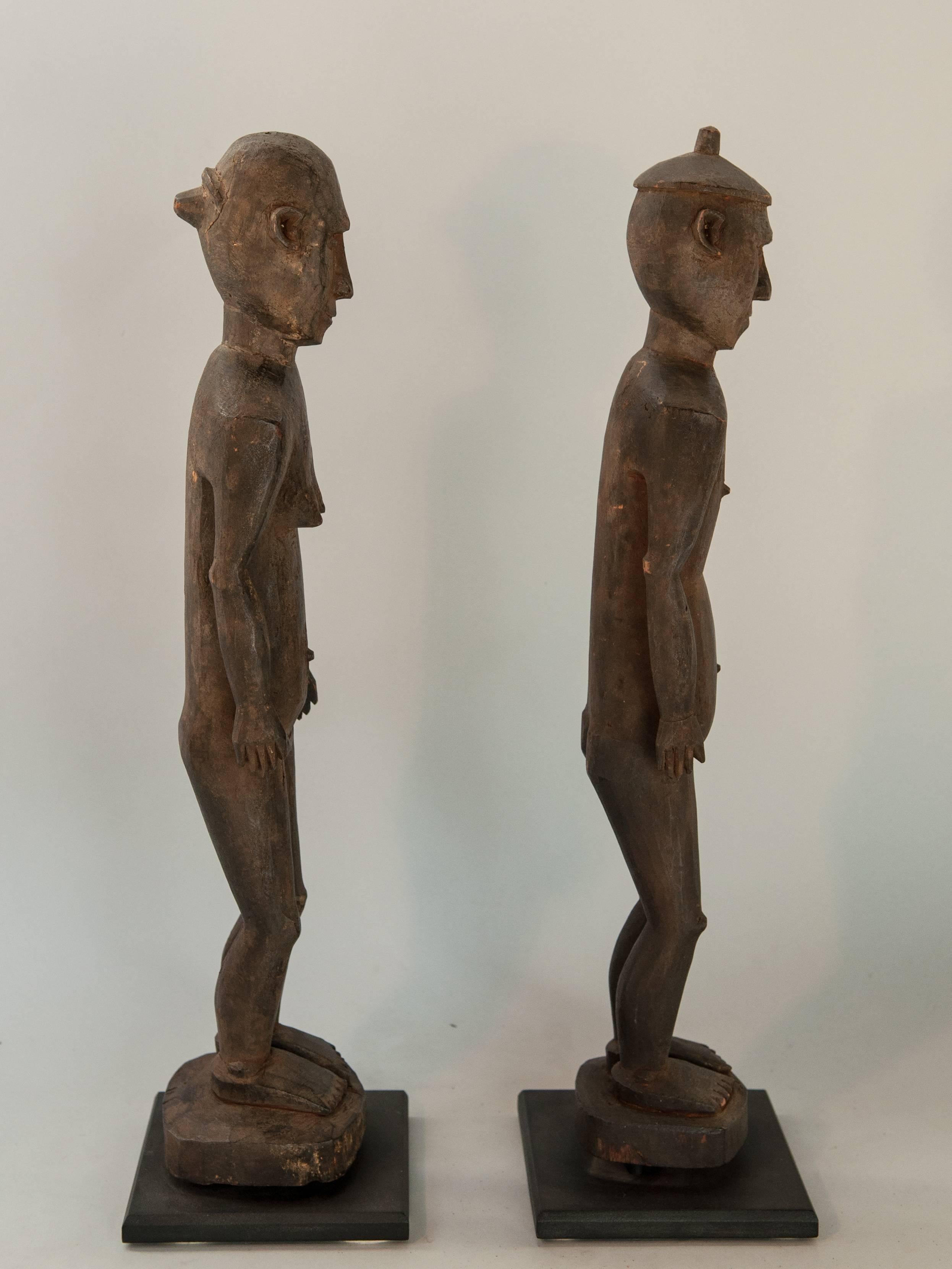 Wood Tribal Ancestor Ana Deo Statues Lio-Ende, Central Flores. Mid-Late 20th Century