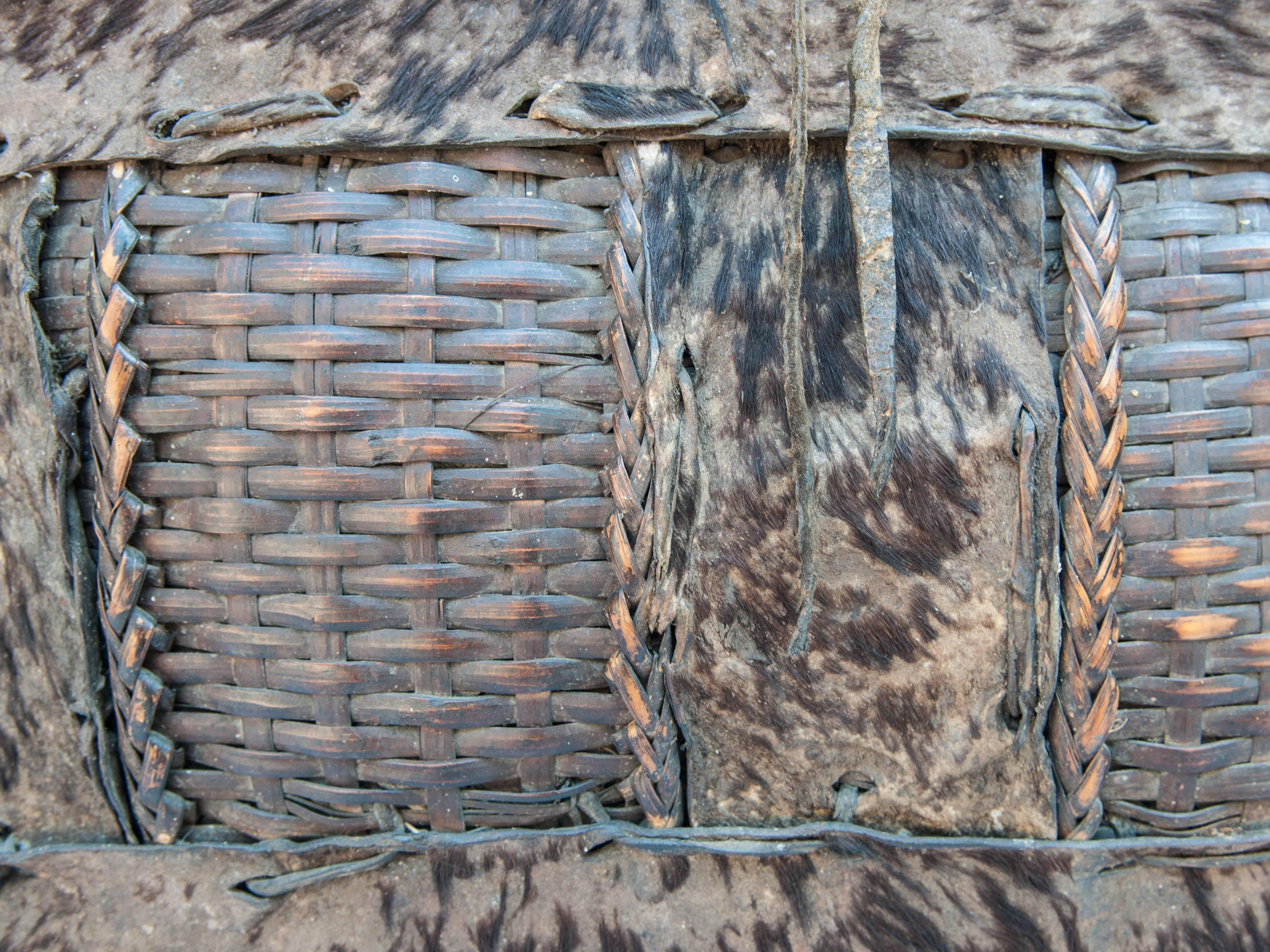 bamboo basket with lid