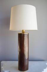 Buche Amber Woodgrain Design Cloisonné Table Lamp