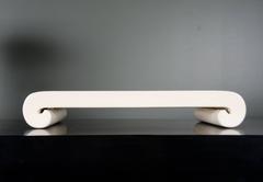 Scroll Stand, Cream Lacquer, Hand-Carved, Limited Edition