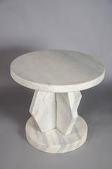 Stone Brancusi Design Side Table by Robert Kuo, Limited Edition