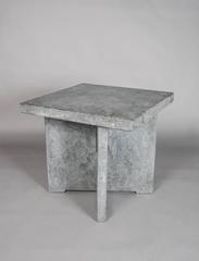 Stone Square Table (Black Stone) by Robert Kuo, Limited Edition