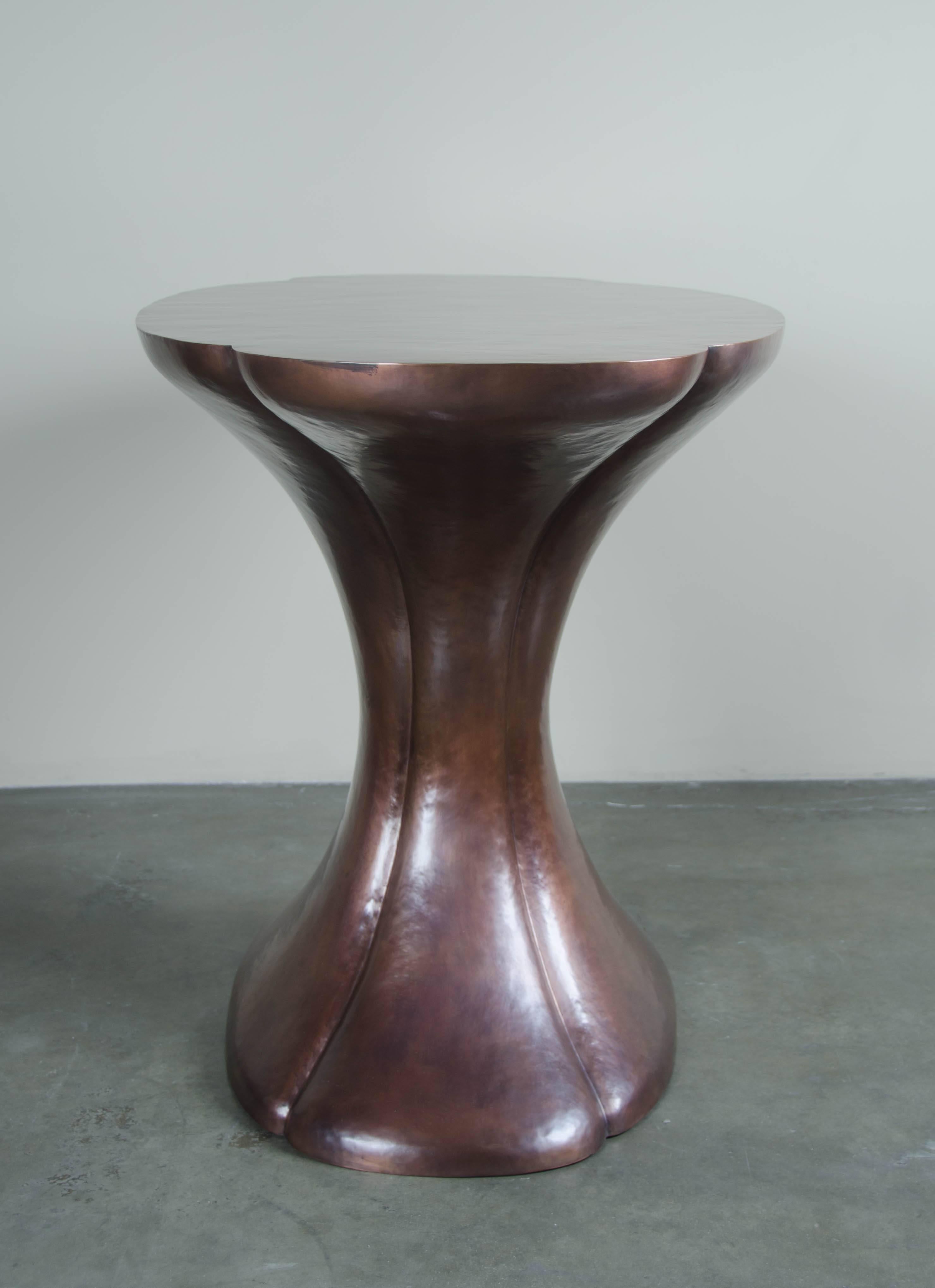 Four Petal Console Antique Copper by Robert Kuo, Limited Edition In New Condition In Los Angeles, CA