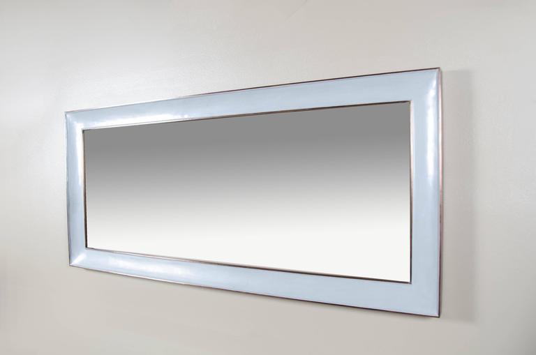 Full Length Vanity Mirror with Copper Trim by Robert Kuo, Limited Edition For Sale at 1stDibs