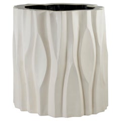 The Tree Trunk Pot Large, Cream Lacquer by Robert Kuo, Limited Edition