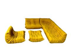 Vintage Yellow Togo Sofa Set, Michel Ducaroy for Ligne Roset, France