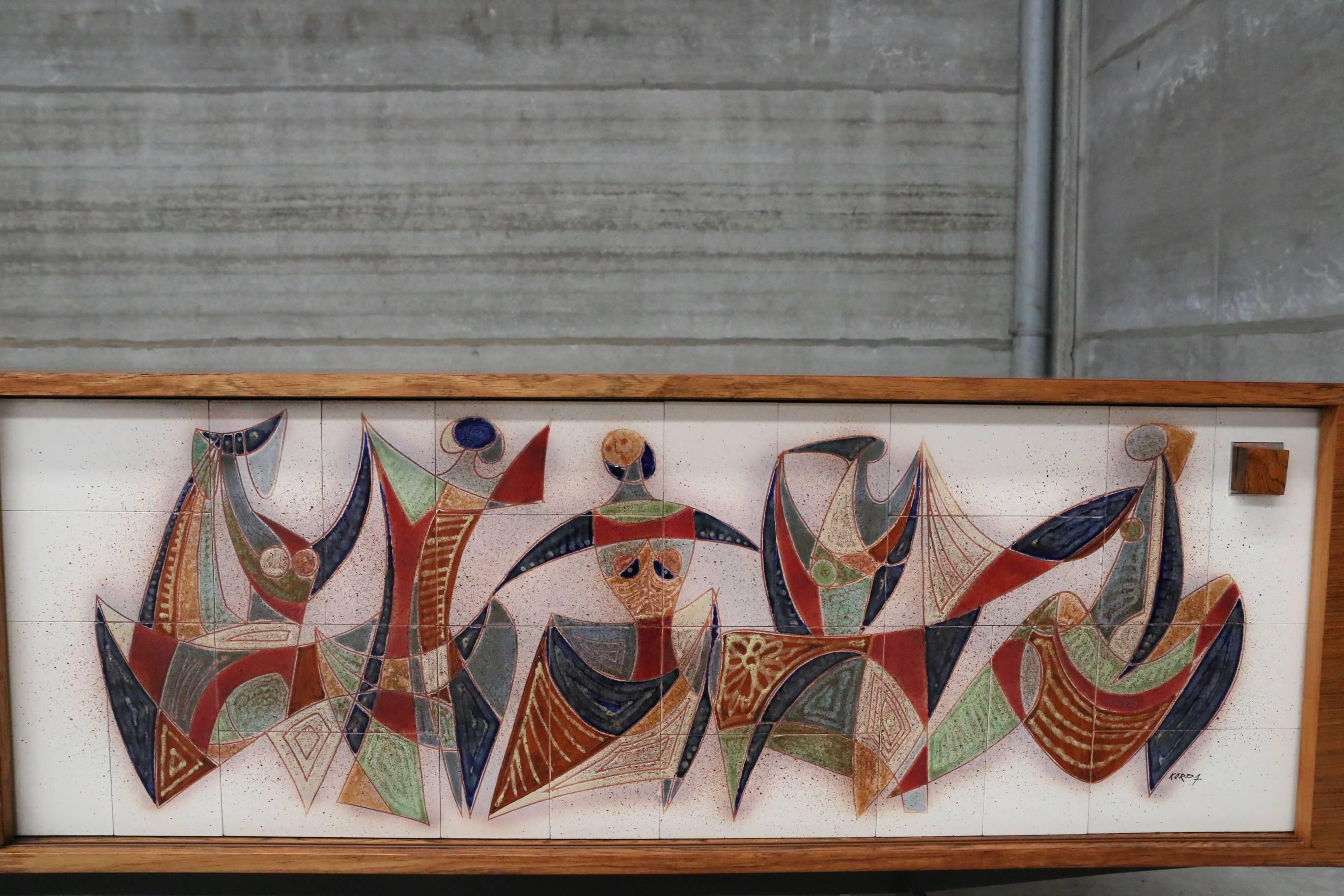 Extra Long Modernist Sideboard by Architect Alfred Hendrickx for Belform, 1956 In Good Condition In Ostend, BE