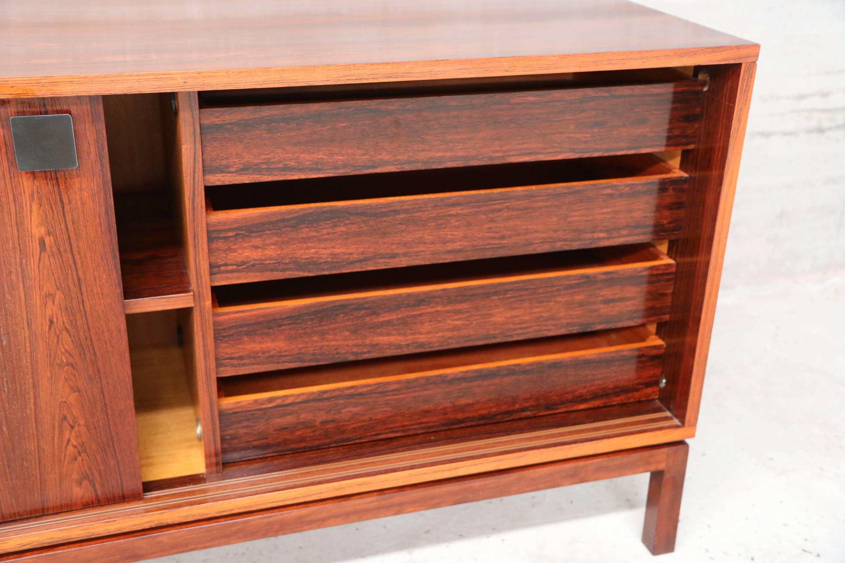 Belgian Extra Large Rosewood Sideboard by Alfred Hendrickxs for Belform, Belgium, 1960s