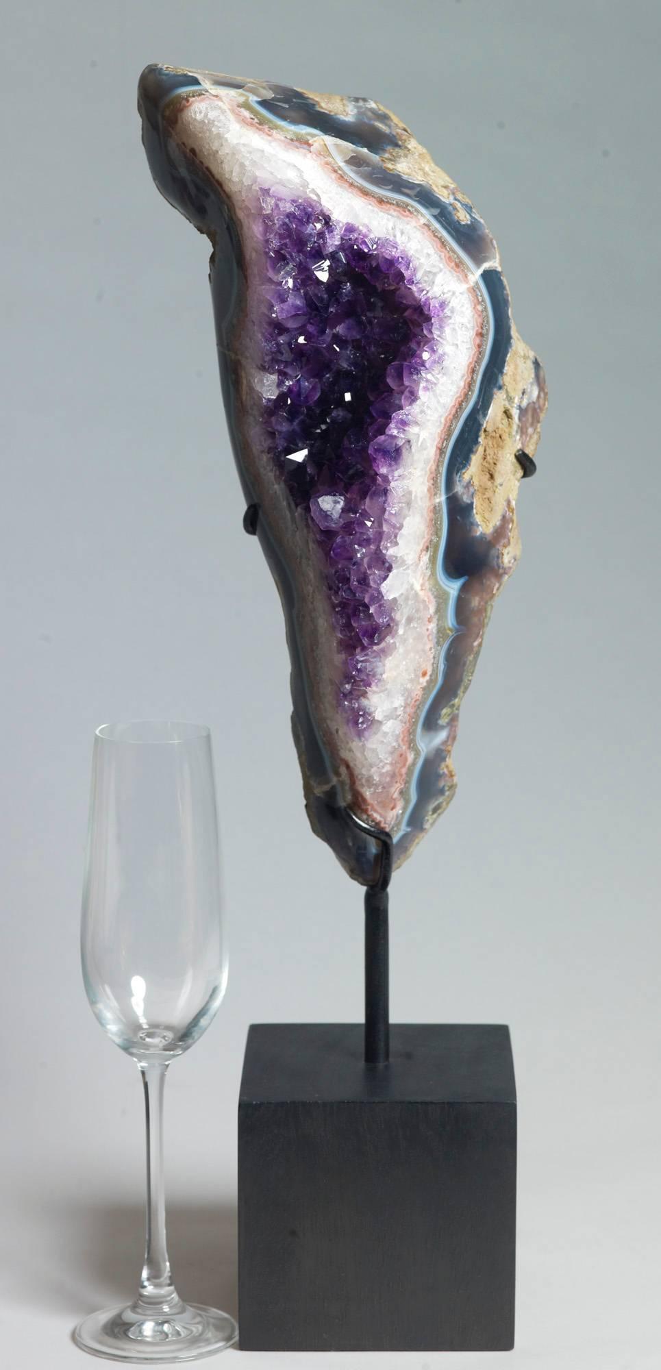 Uruguayan Amethyst Crystals and Agate