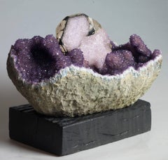 Amethyst and Calcite "Boat"