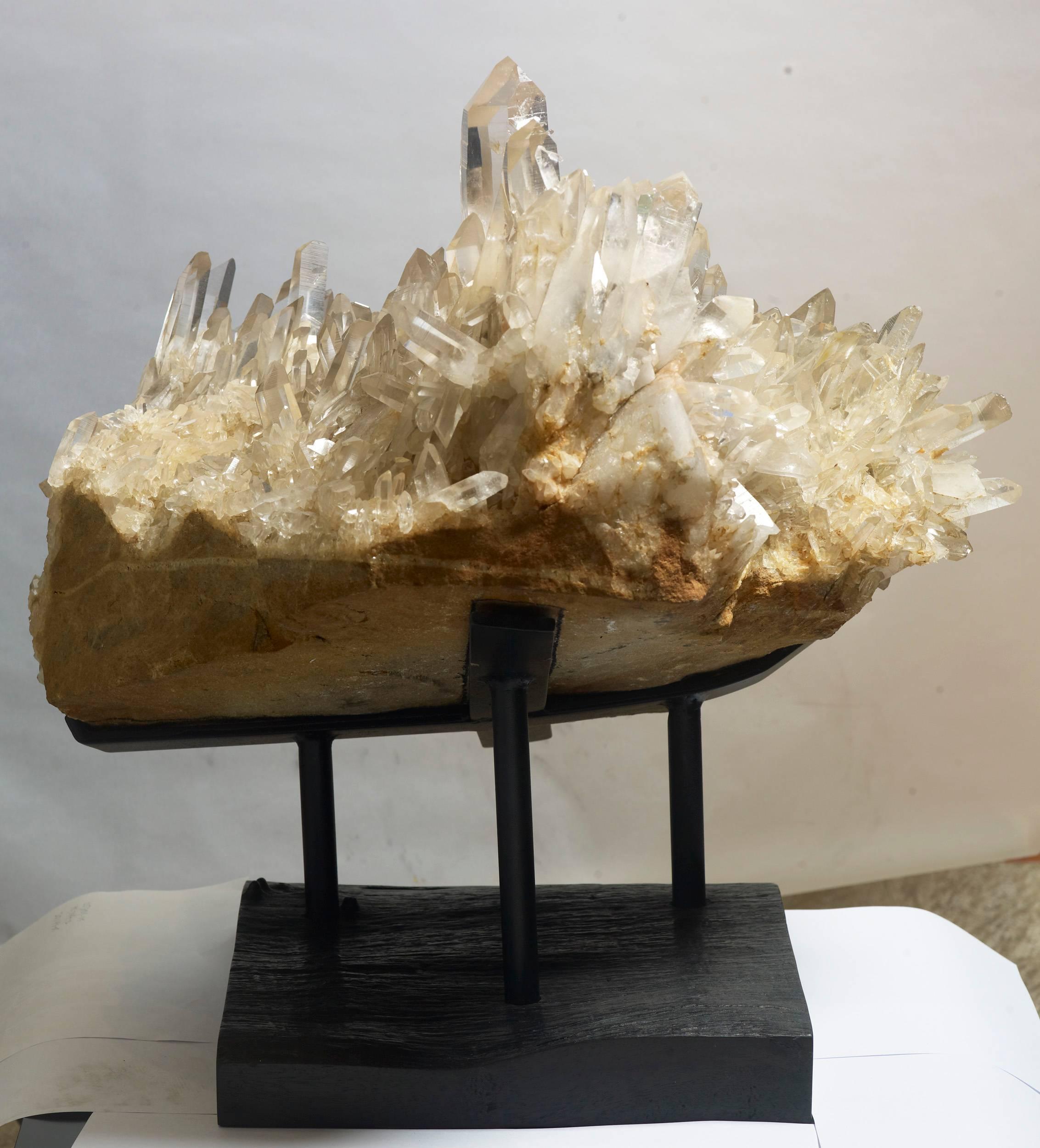 Rock Crystal Amazing Cluster of Clear Quartz Crystals For Sale