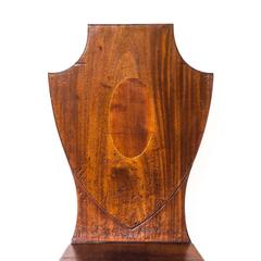 18th Century English Mahogany Hall Chair, c. 1790