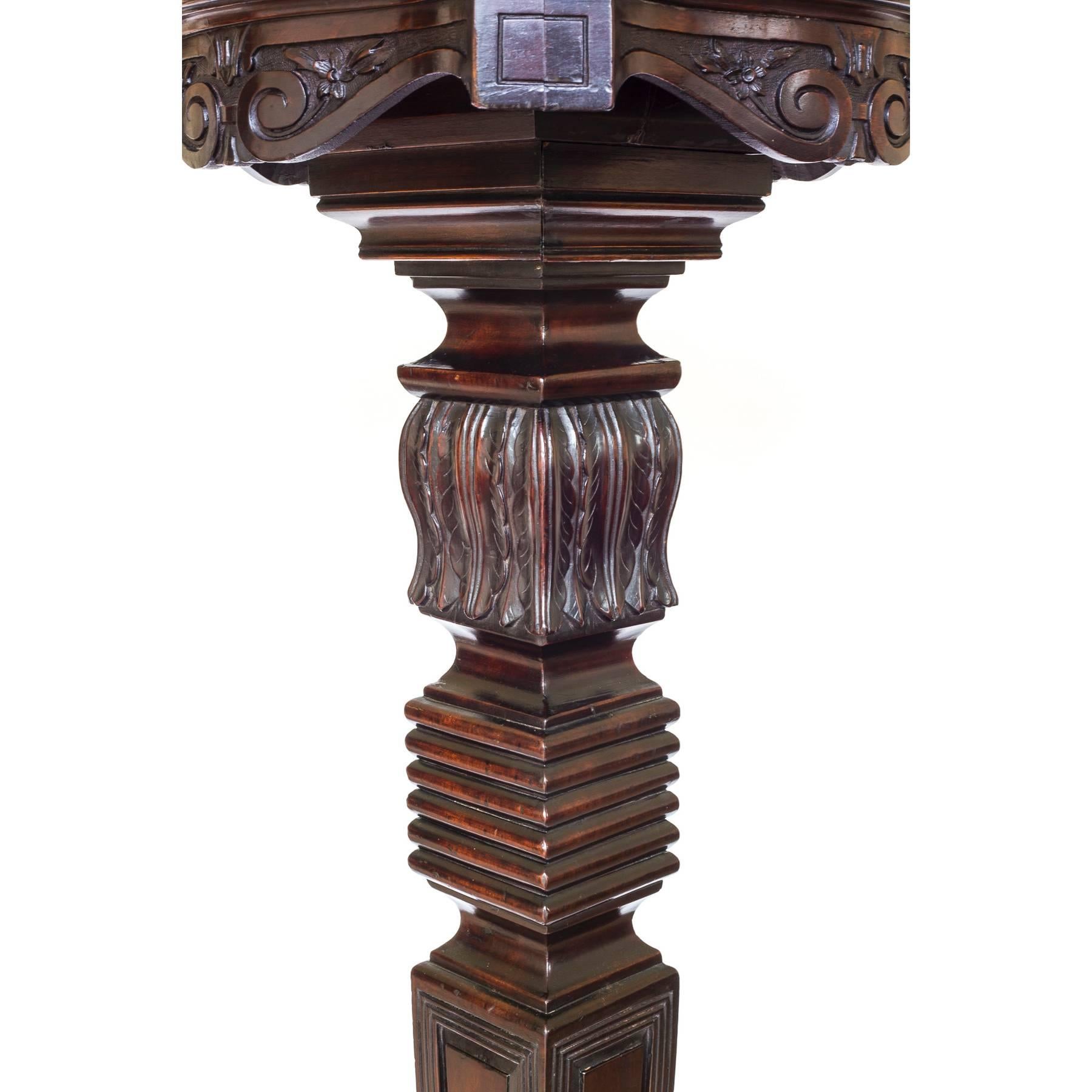 19th Century English Mahogany Pedestal Torchere In Excellent Condition In London, GB