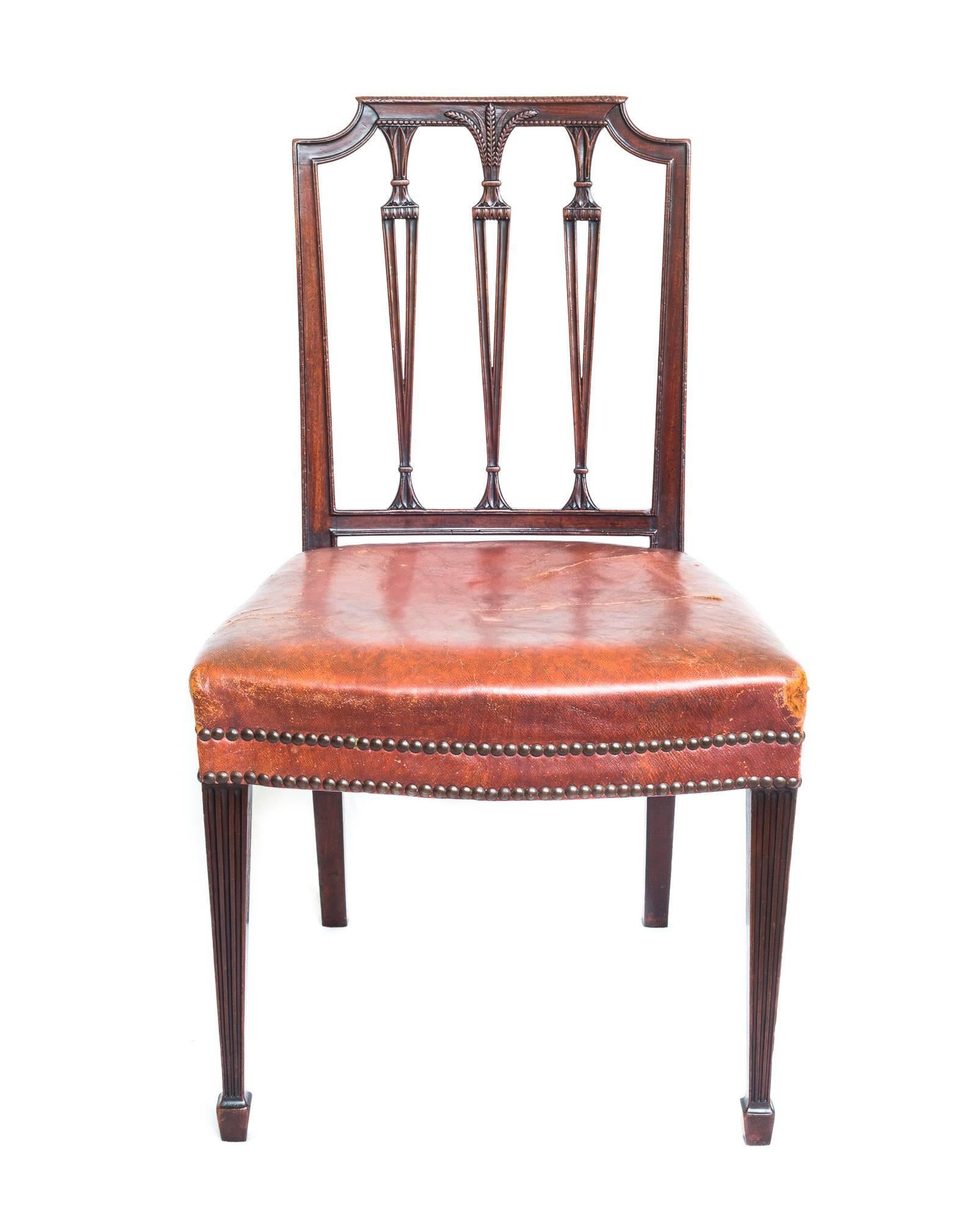 English Superb Set of Six 19th Century Neoclassical Style Chairs