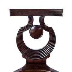 Fine Rare English Regency Period Mahogany Hall Chairs