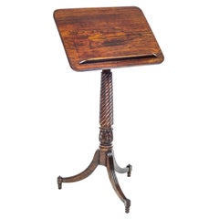 English 19th Century Regency Adjustable Telescopic Tripod Table or Music Stand 1