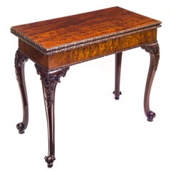 Superb English 18th Century George III Chippendale Mahogany Console Games Table 10