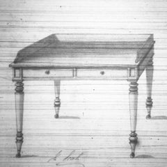 Early 19th Century English Regency Gillows Mahogany Small Desk or Dressing Table