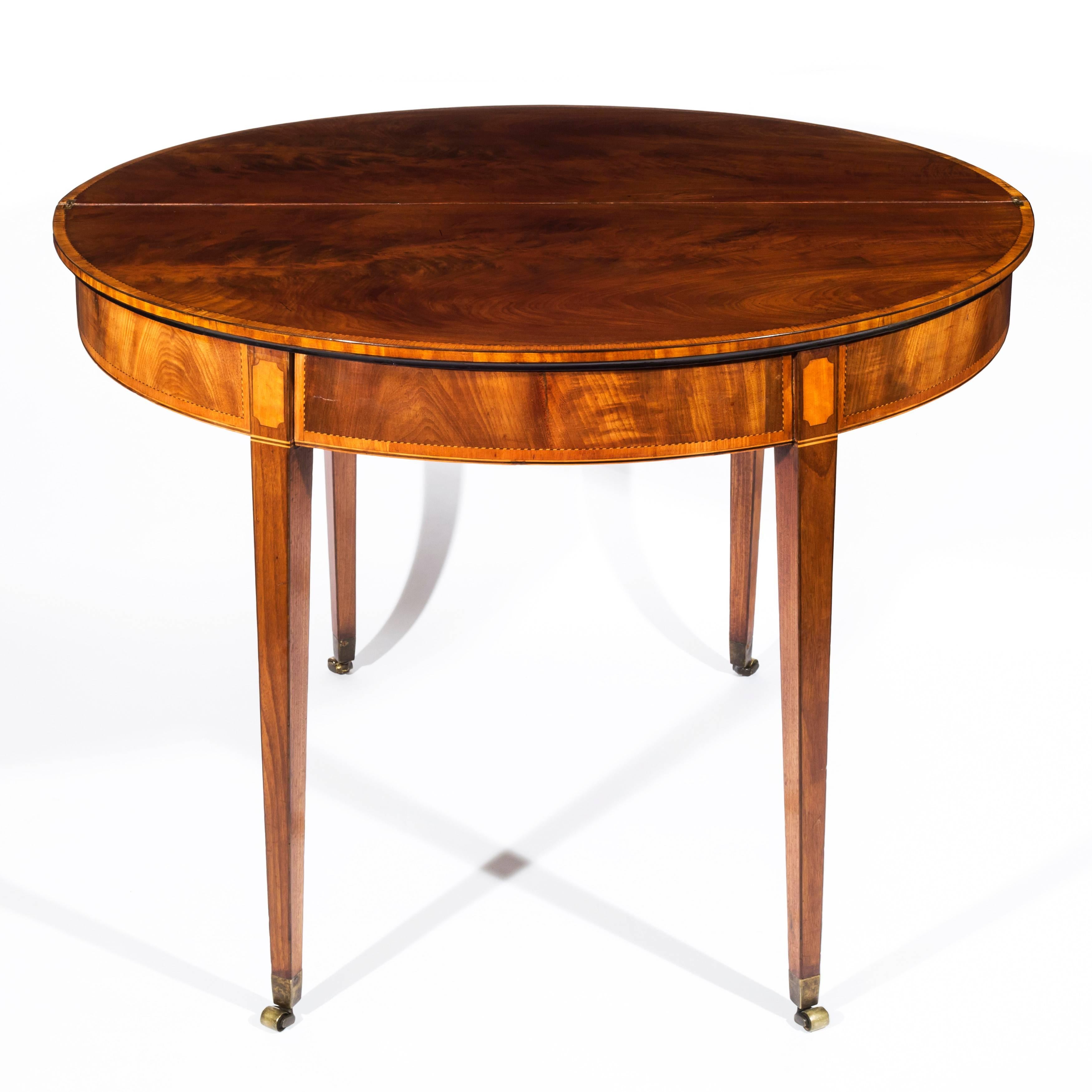 mahogany half moon table