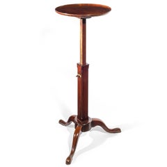 18th Century Scottish Georgian Mahogany Telescopic Tray Top Torchere Table