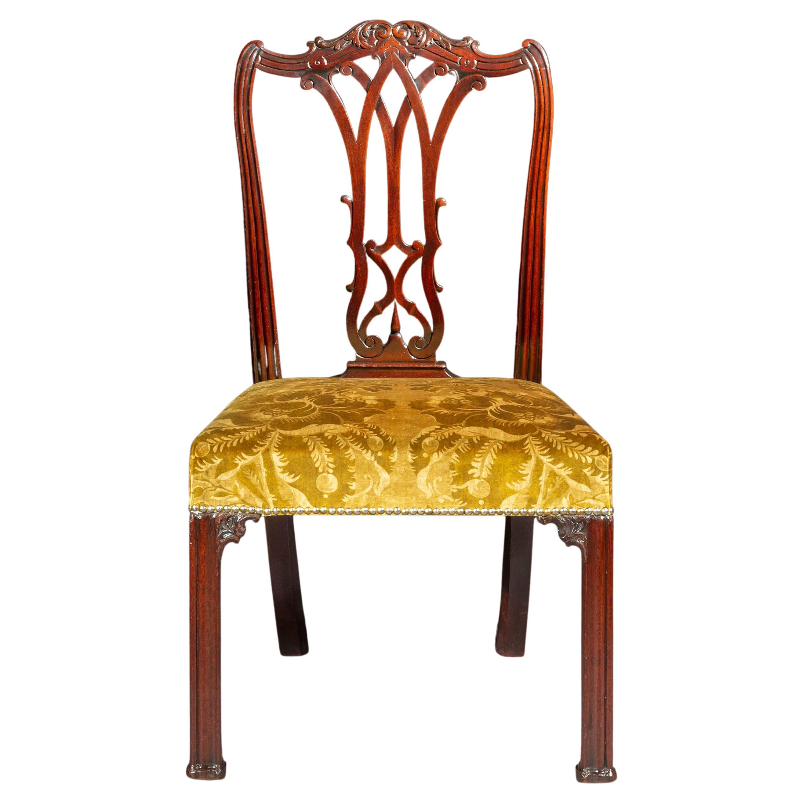 Antique Georgian Chippendale Chair, circa 1765