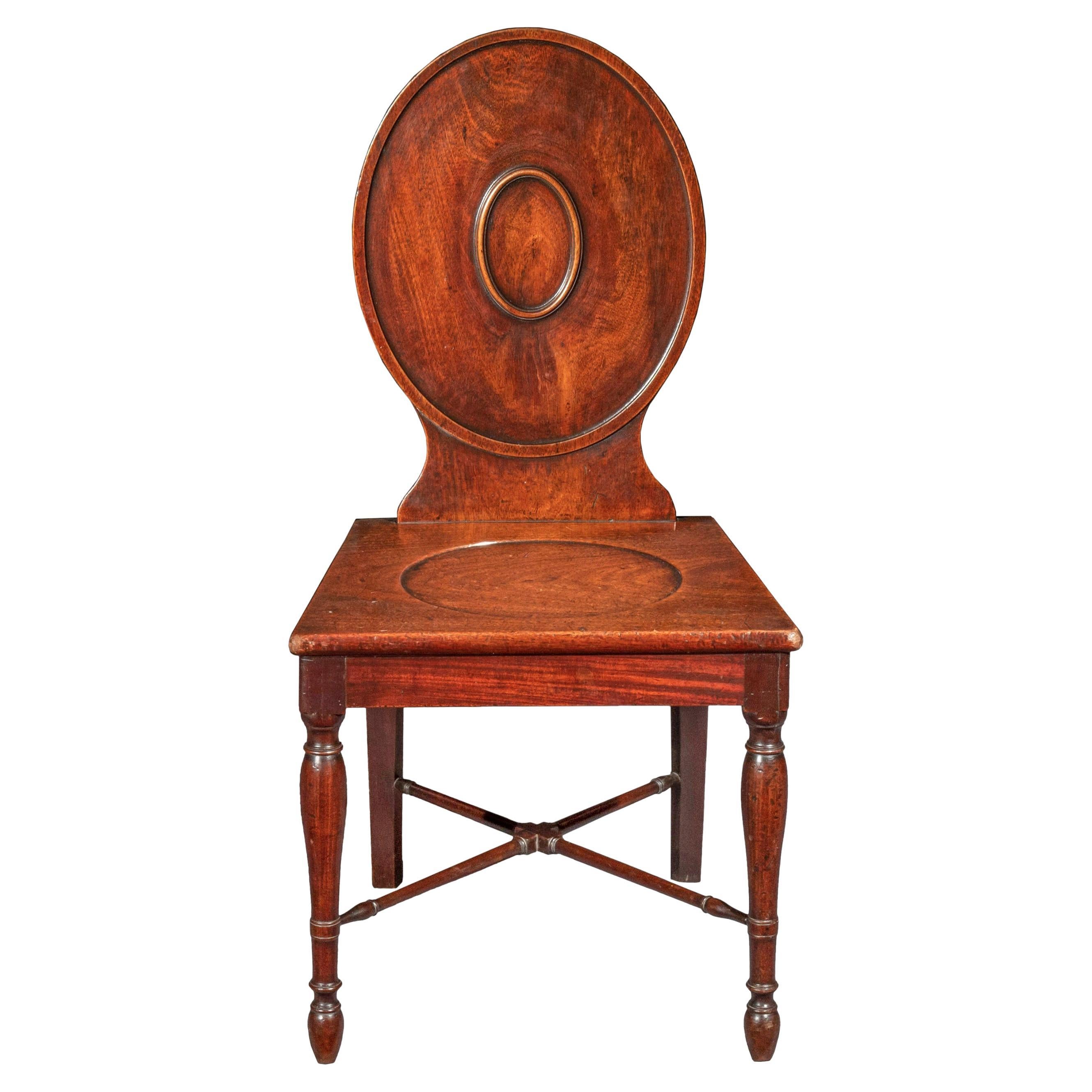 Antique Georgian Hall Chair, in the Manner of Ince and Mayhew, circa 1780