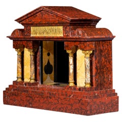 Antique 19th Century Marble Architectural Model of a Temple