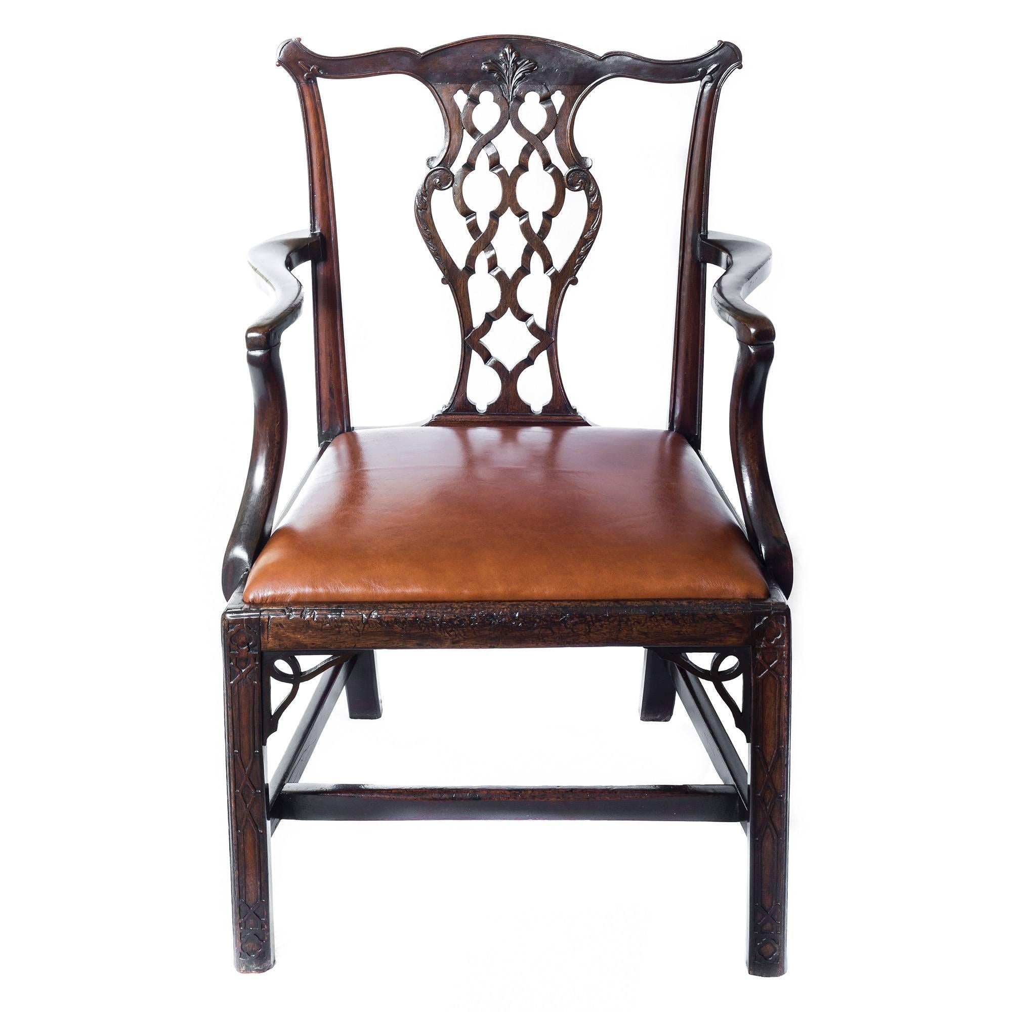 chippendale gothic armchair