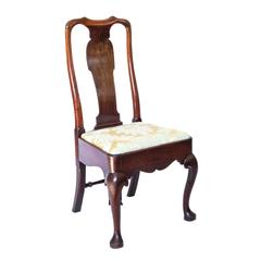 Fine Early 18th Century English Queen Anne George II Mahogany Chair, c. 1730