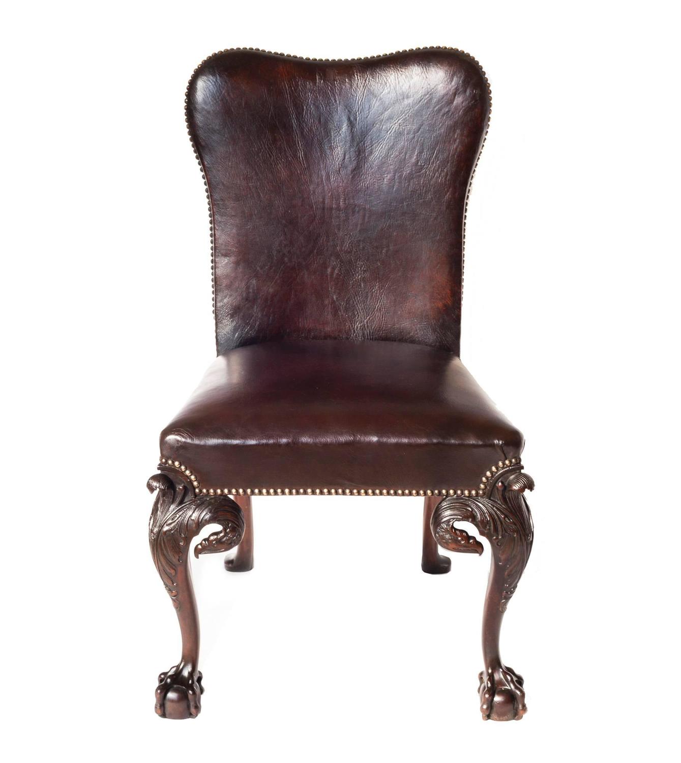 Fine Antique Pair of Irish 18th Century Style Eagle Carved Mahogany