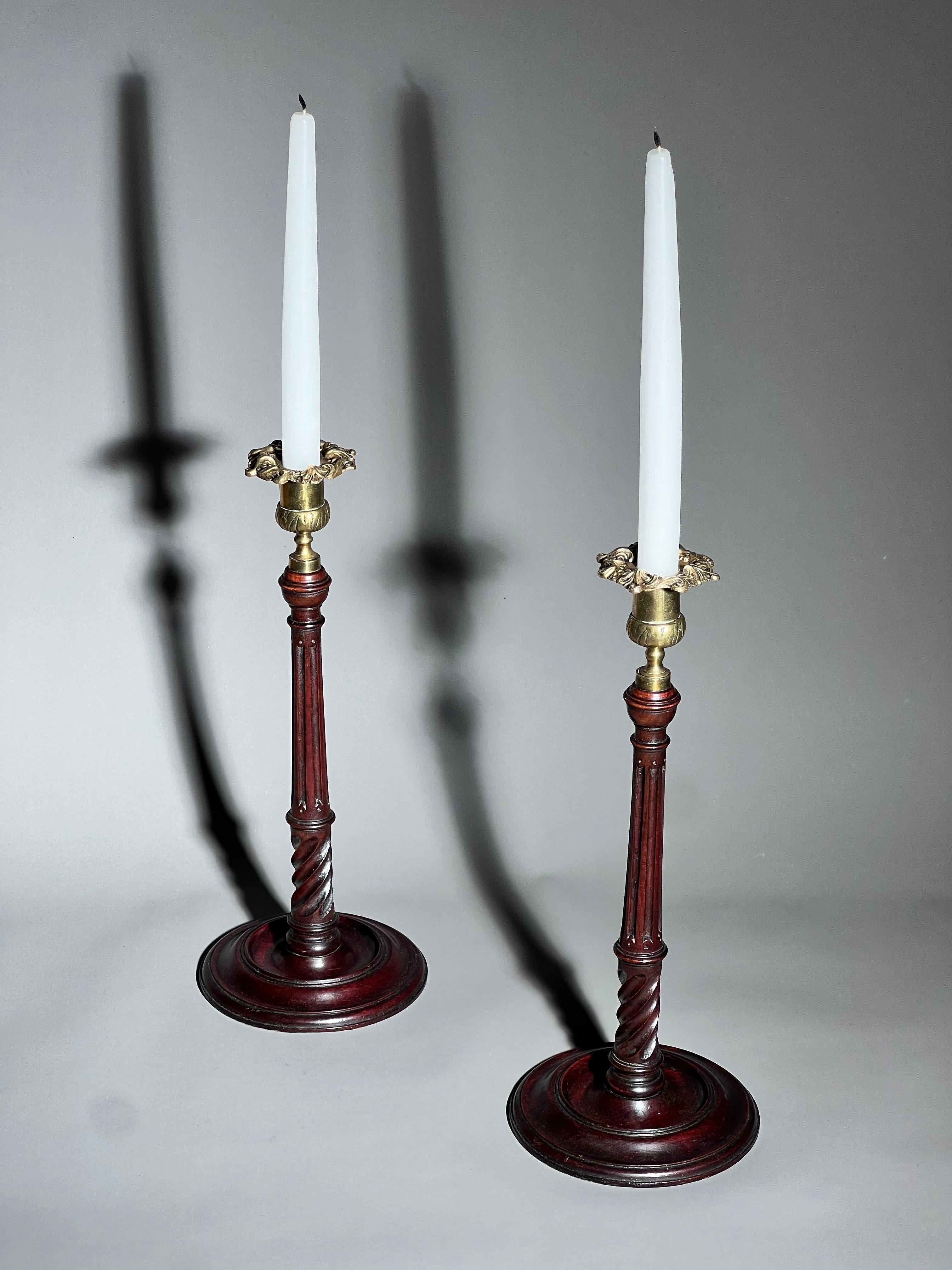 Pair of 18th Century Candlesticks For Sale 2