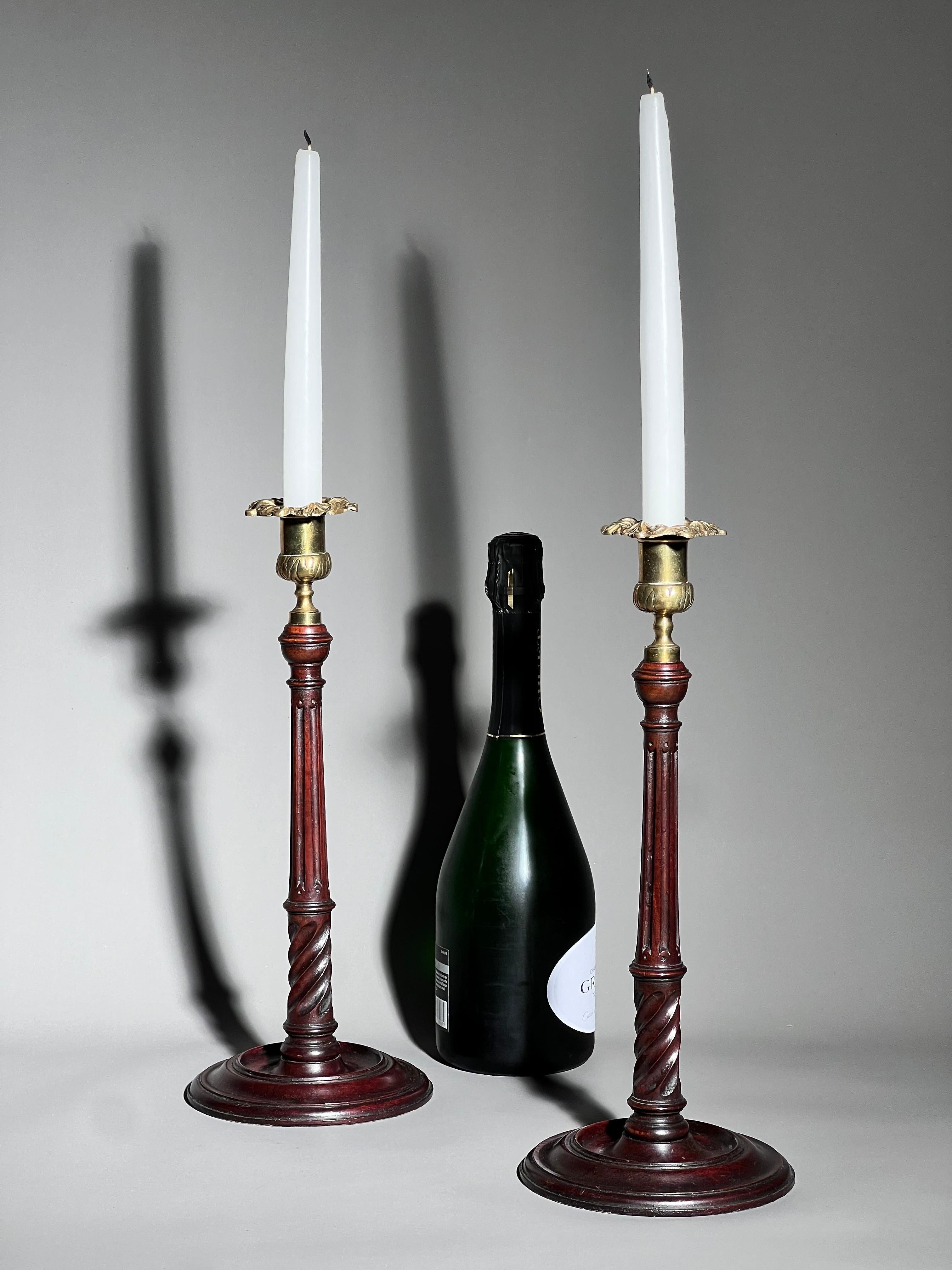 Pair of 18th Century Candlesticks For Sale 4