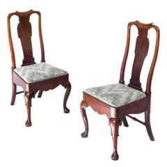 Fine Pair of English Early 18th Century Mahogany Chairs