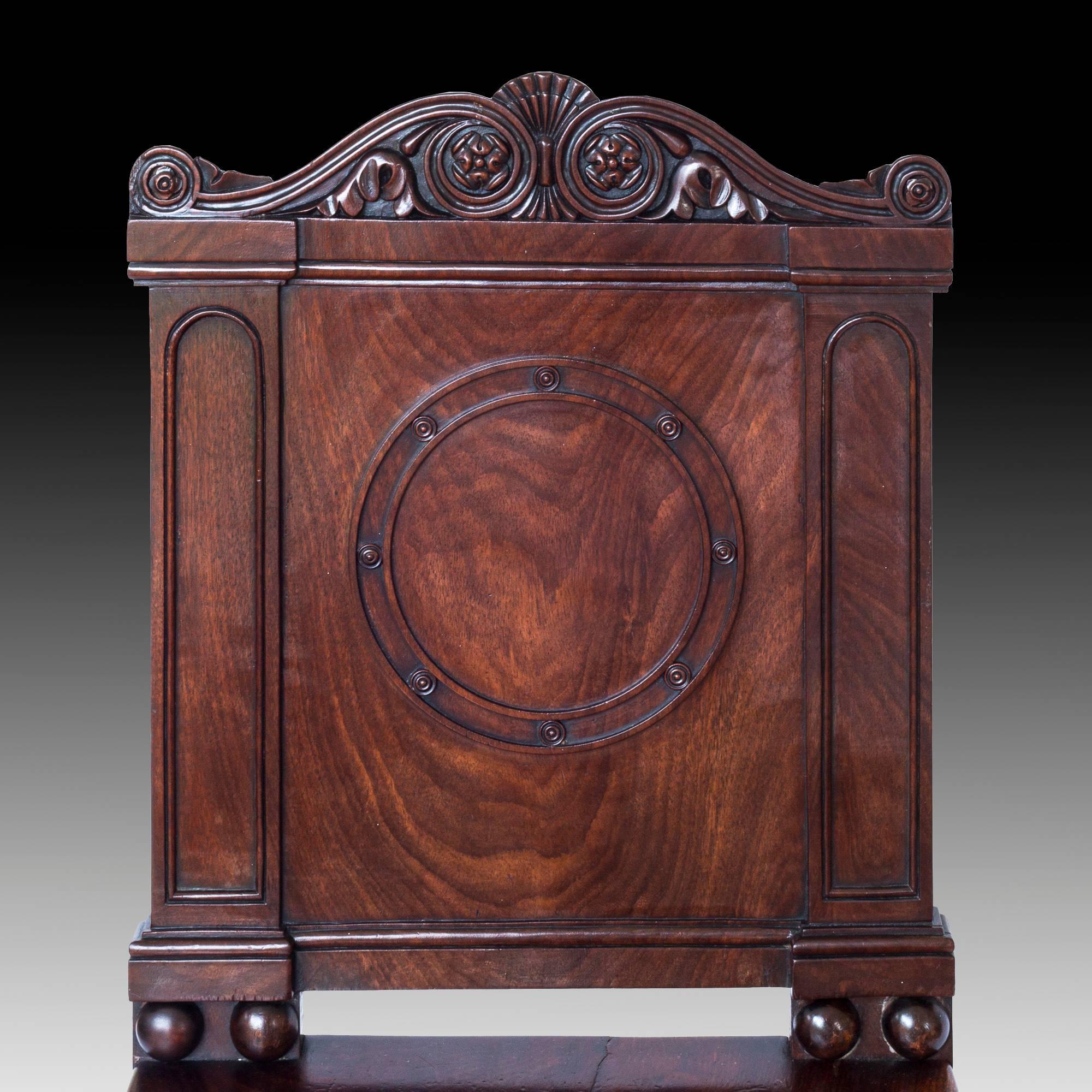 An superb example of late Georgian furniture in the ‘Antique’ style, almost certainly by the celebrated firm of Gillows of Lancaster and London, undoubtedly influenced by the ‘Antique’ style, favoured by Charles Heathcote Tatham, Thomas Hope and