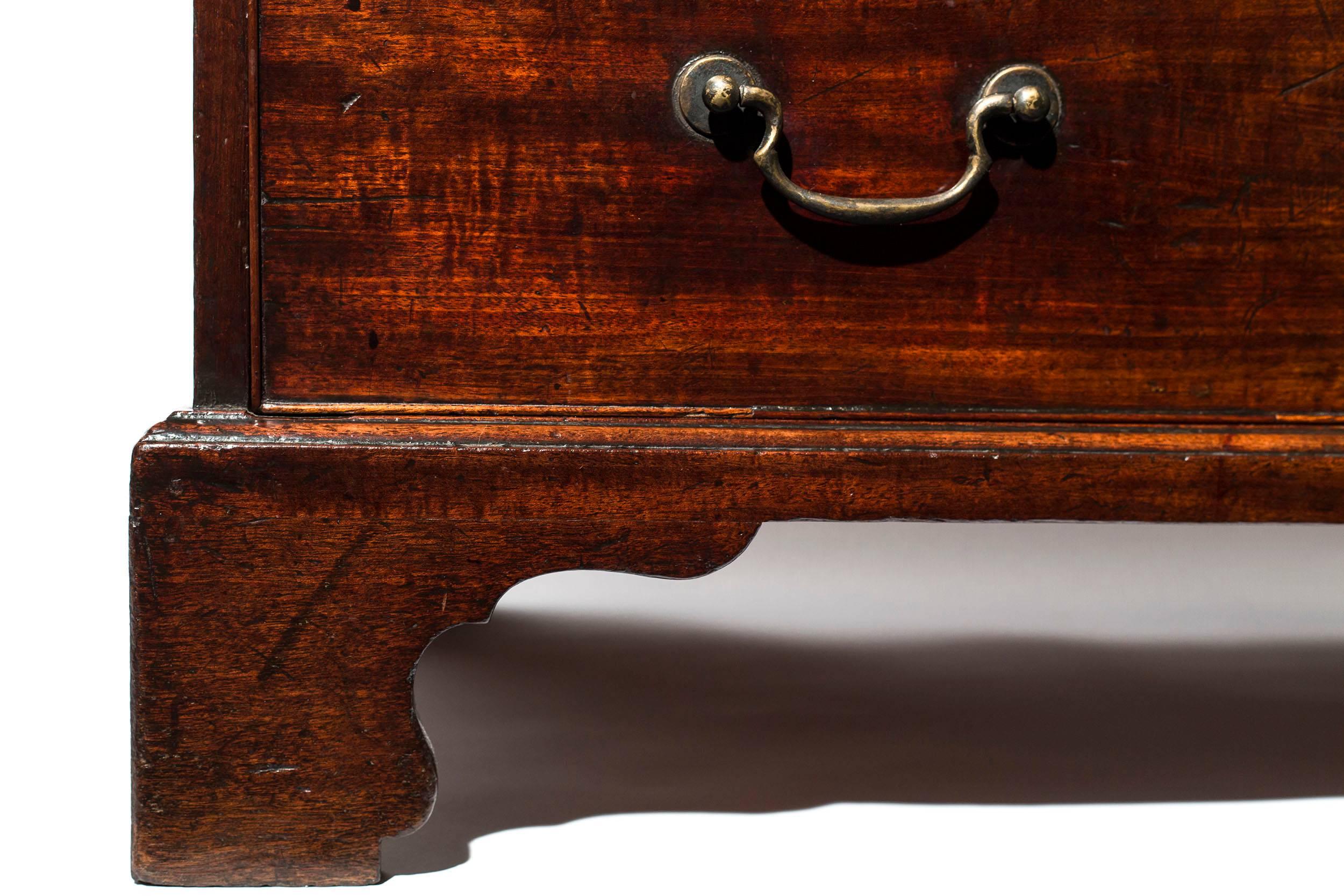 18th Century English Chippendale Mahogany Chest of Four Drawers 3