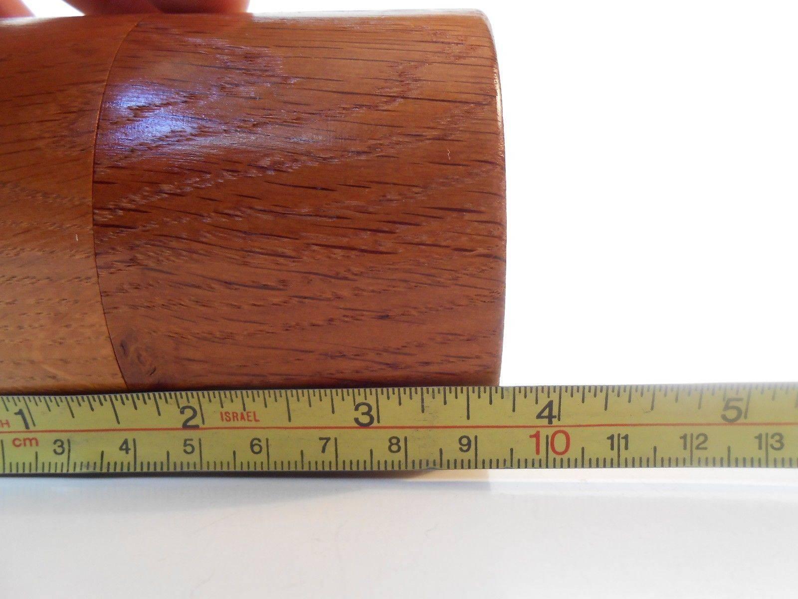 Unique Danish 1960s Enamel Lidded Teak Canister, Manner of Alfred Klitgaard For Sale 1