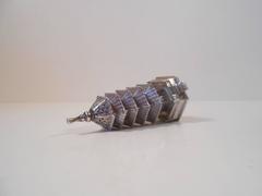 19th Century Chinese Export Silver Pagoda Pepperette by Zee Wo, Shanghai, 1890s