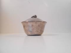 Very Early Just Andersen Art Nouveau Lidded Box Hammered Pewter Pre-1920s Stamp