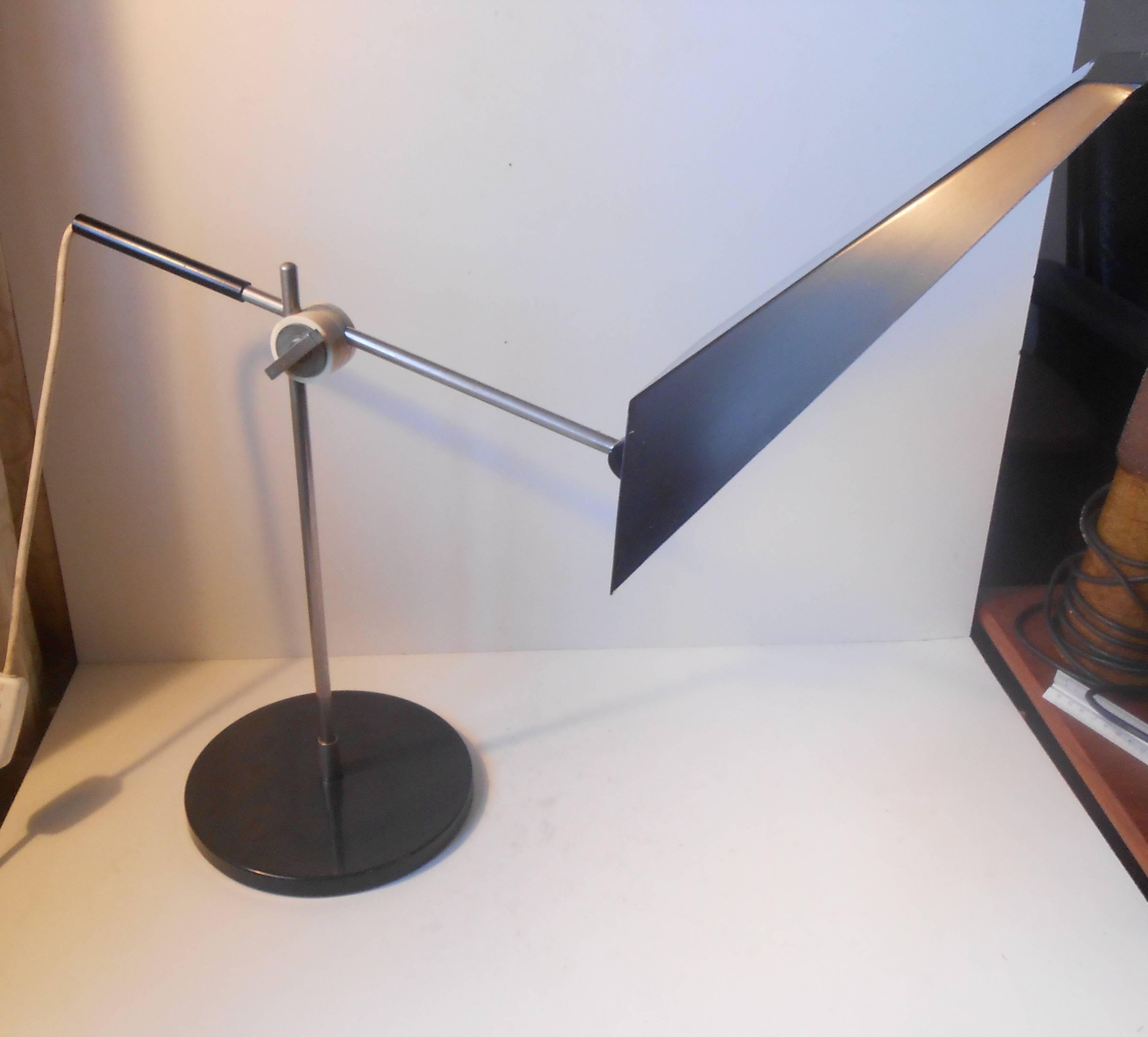 Christian Dell Black Table Lamp Kaiser Leutschen, Germany, circa 1950 In Good Condition For Sale In Esbjerg, DK