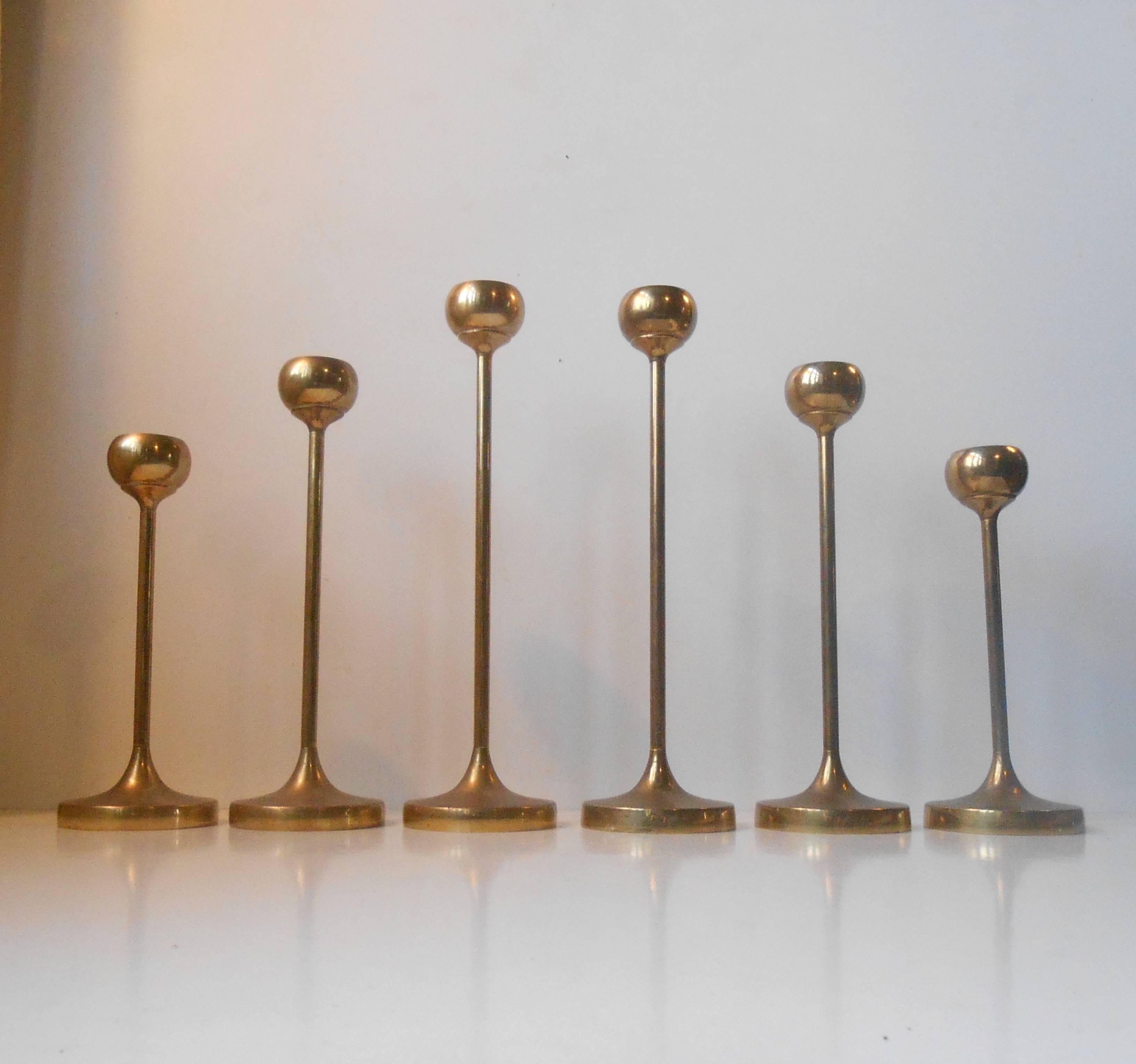 modern brass candlesticks