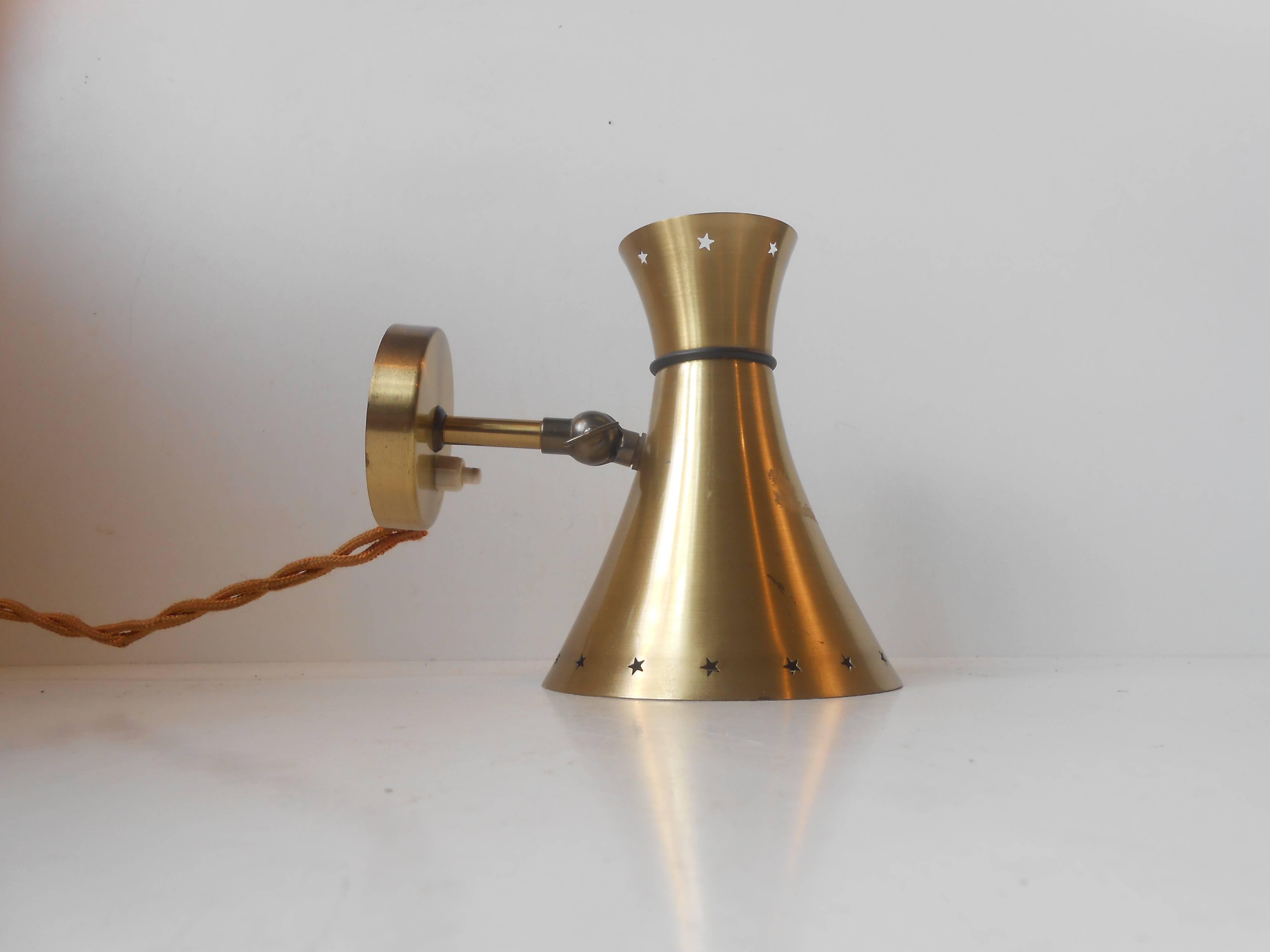 Plated Rare Cocotte' Sconce by Svend Aage Holm-Sorensen in the Style of Pierre Guariche For Sale